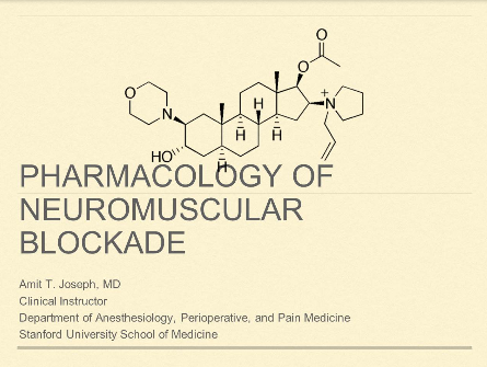 Pharmacology of Neuromuscular Biology